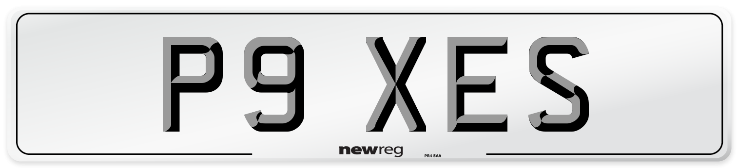 P9 XES Number Plate from New Reg